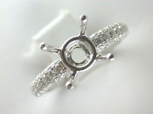 18K White Gold Diamond Mounting