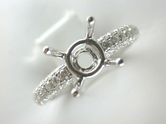 18K White Gold Diamond Mounting