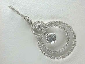 18K White Gold Diamond Pendant