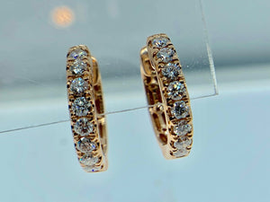 18K Rose Gold Diamond Earring