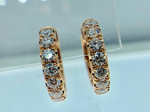 18K Rose Gold Diamond Earring
