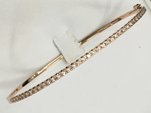 18K Rose Gold Diamond Bangle
