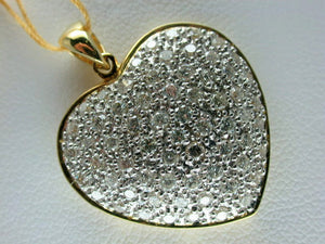 18K Yellow Gold Diamond Heart Pendant