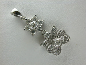 18K White Gold Diamond Pendant