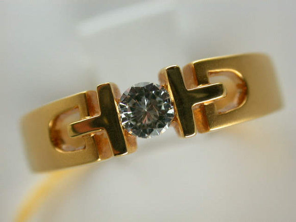 18K Yellow Gold Diamond Ring