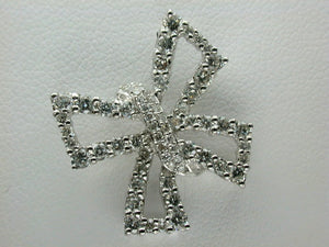 18K White Gold Diamond Pendant