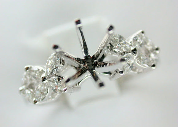18K White Gold Diamond Mounting