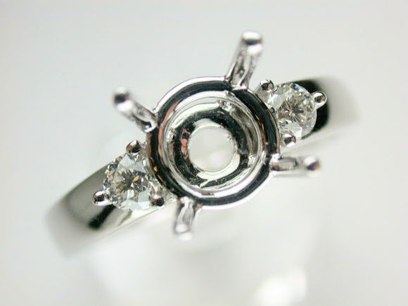 18K White Gold Diamond Mounting