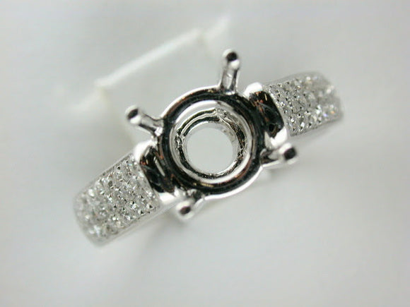 18K White Gold Diamond Mounting