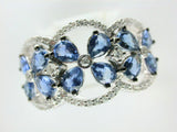 18K White Gold Sapphire Diamond Earring