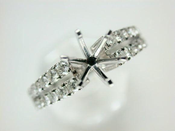 18K White Gold Diamond Mounting