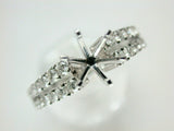 18K White Gold Diamond Mounting