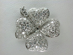 18K White Gold Diamond Heart Pendant
