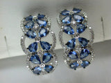18K White Gold Sapphire Diamond Ring