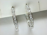 18K White Gold Diamond Earring