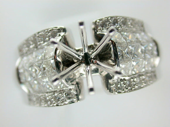 18K White Gold Diamond Mounting