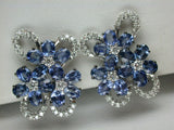 18K White Gold Sapphire Diamond Ring