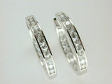 18K White Gold Diamond Earring