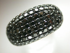 18K Rose Gold Black Diamond Diamond Ring