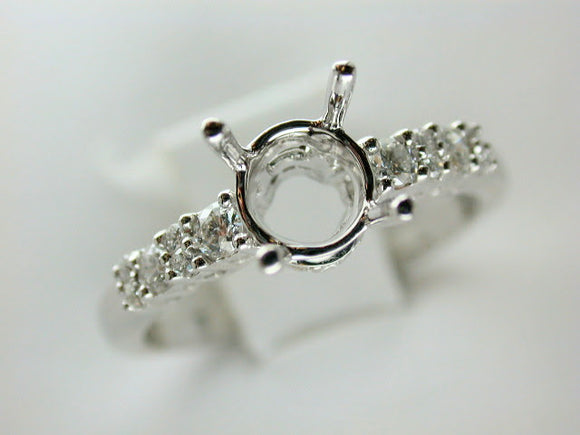 18K White Gold Diamond Mounting