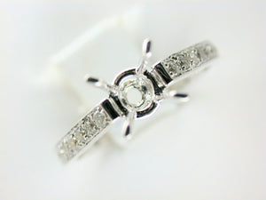 18K White Gold Diamond Mounting