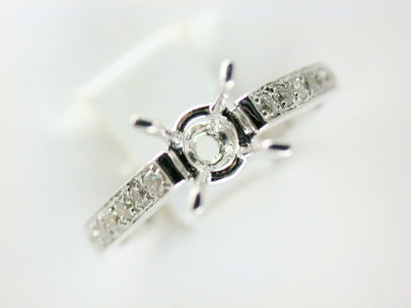 18K White Gold Diamond Mounting