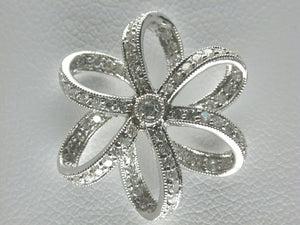 18K White Gold Diamond Pendant